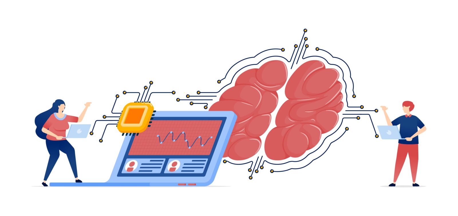 Untreated Hearing Loss & Brain Health: What the Latest Research Means for You? Vector Image.